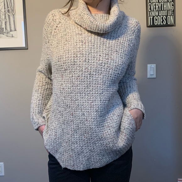 Free People Dylan Tweedy Turtleneck Pullover Size Small - Picture 2 of 6